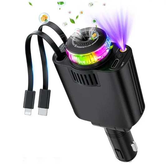 Cargador de teléfono y ambientador para coche