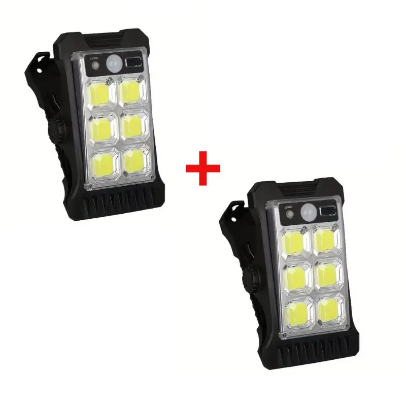 lámpara solar con clip