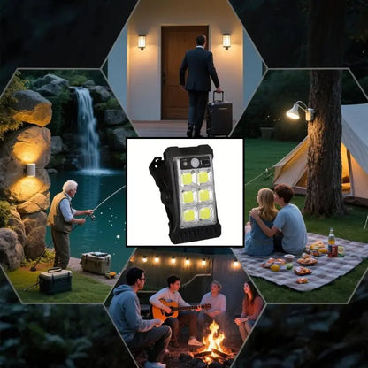 lámpara solar con clip