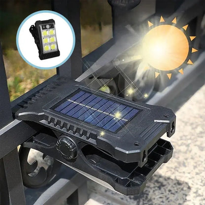 lámpara solar con clip